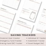 Savings tracker template included inside financial planner