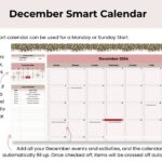 Holiday planner template spreadsheet with a December calendar in the Ultimate Christmas Planner Google Sheets to track events and tasks.